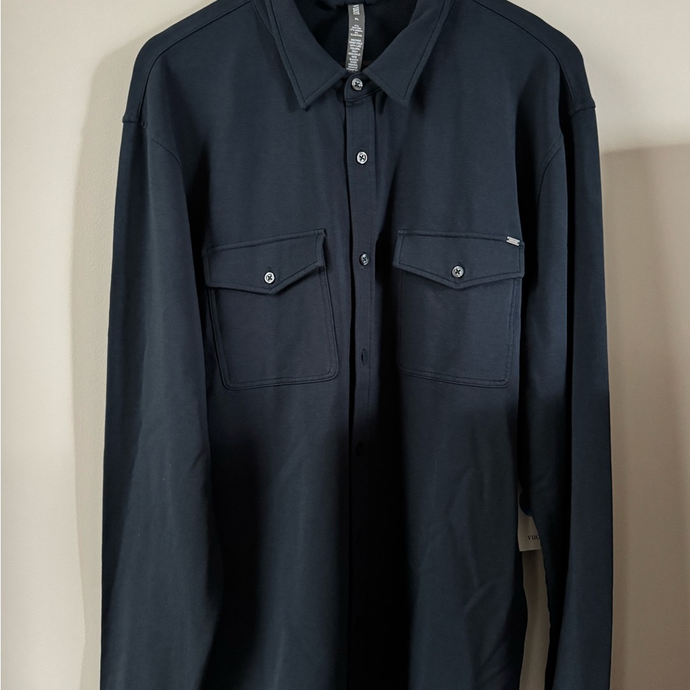 Men’s Vuori Ink- colored Long Sleeve Boulevard Shirt Jacket